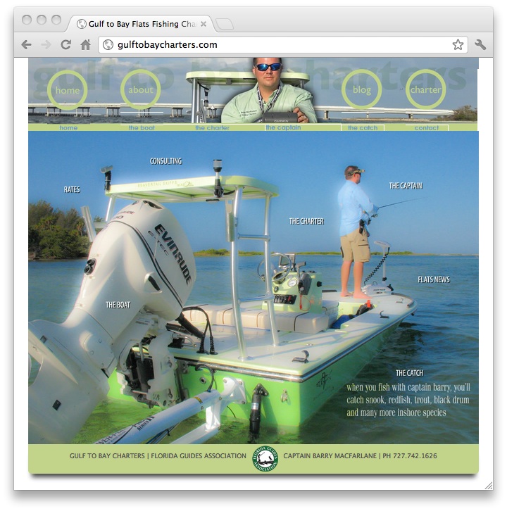 mini brochure site for flats fishing charter
