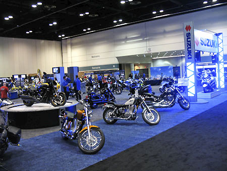 Suzuki set up a dealer showroom on the floor