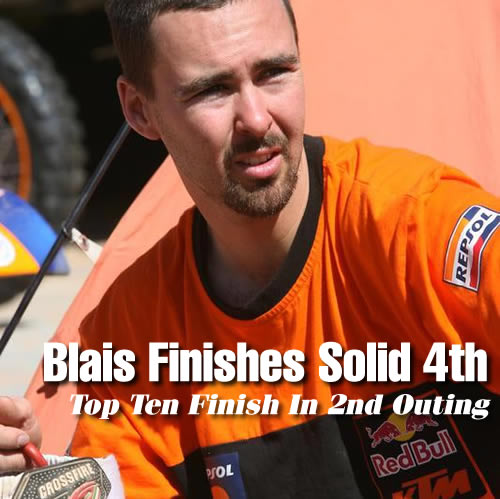 a tired chris blais scores a solid fourth in his second dakar rally outing