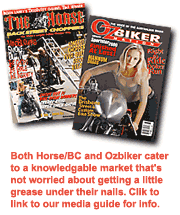 horse ozbike chopper motorcycle