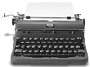 typewriter at the ready